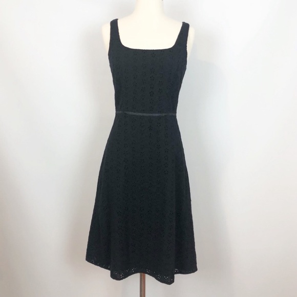 Anthropologie Tabitha Eyelet Little Black Dress - Picture 2 of 7